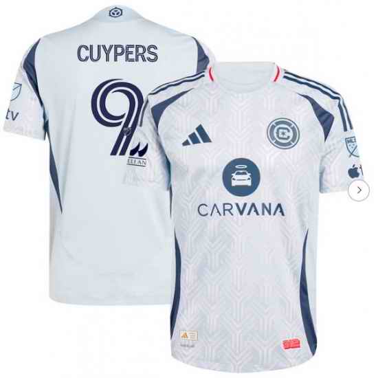 Men's Chicago Fire Hugo Cuypers adidas Light Blue 2025 The Municipal Kit Authentic Player Jersey